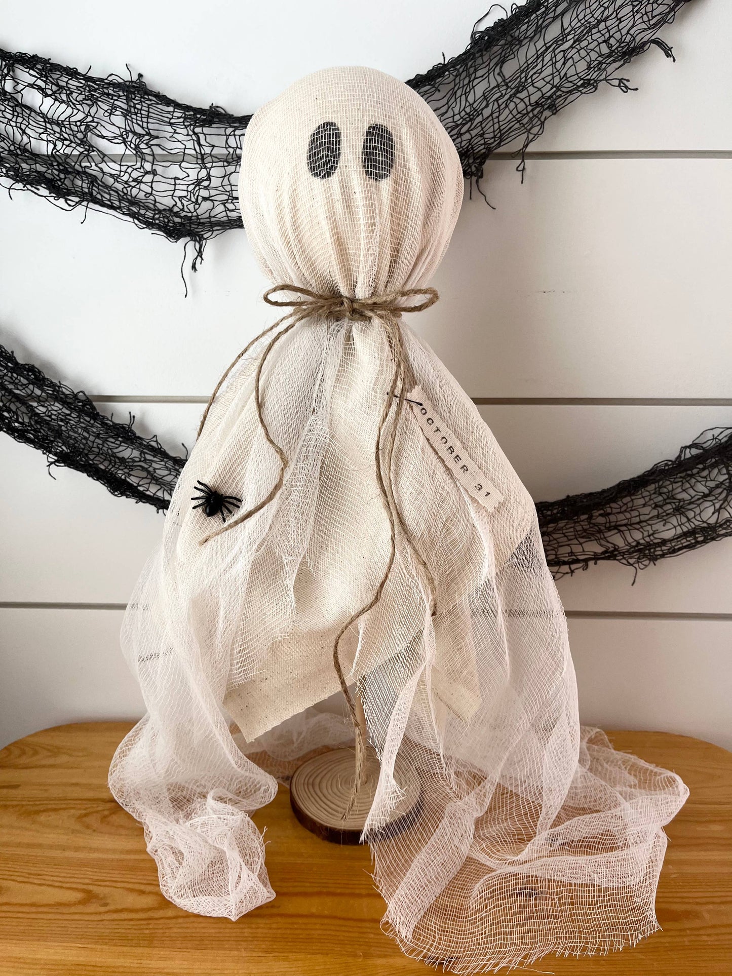 Rustic Primitive Halloween Ghost Home Decor-3 Sizes: Large