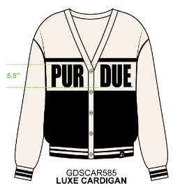 Purdue Carley Lux Cardigan: BLACKWHITE / XL