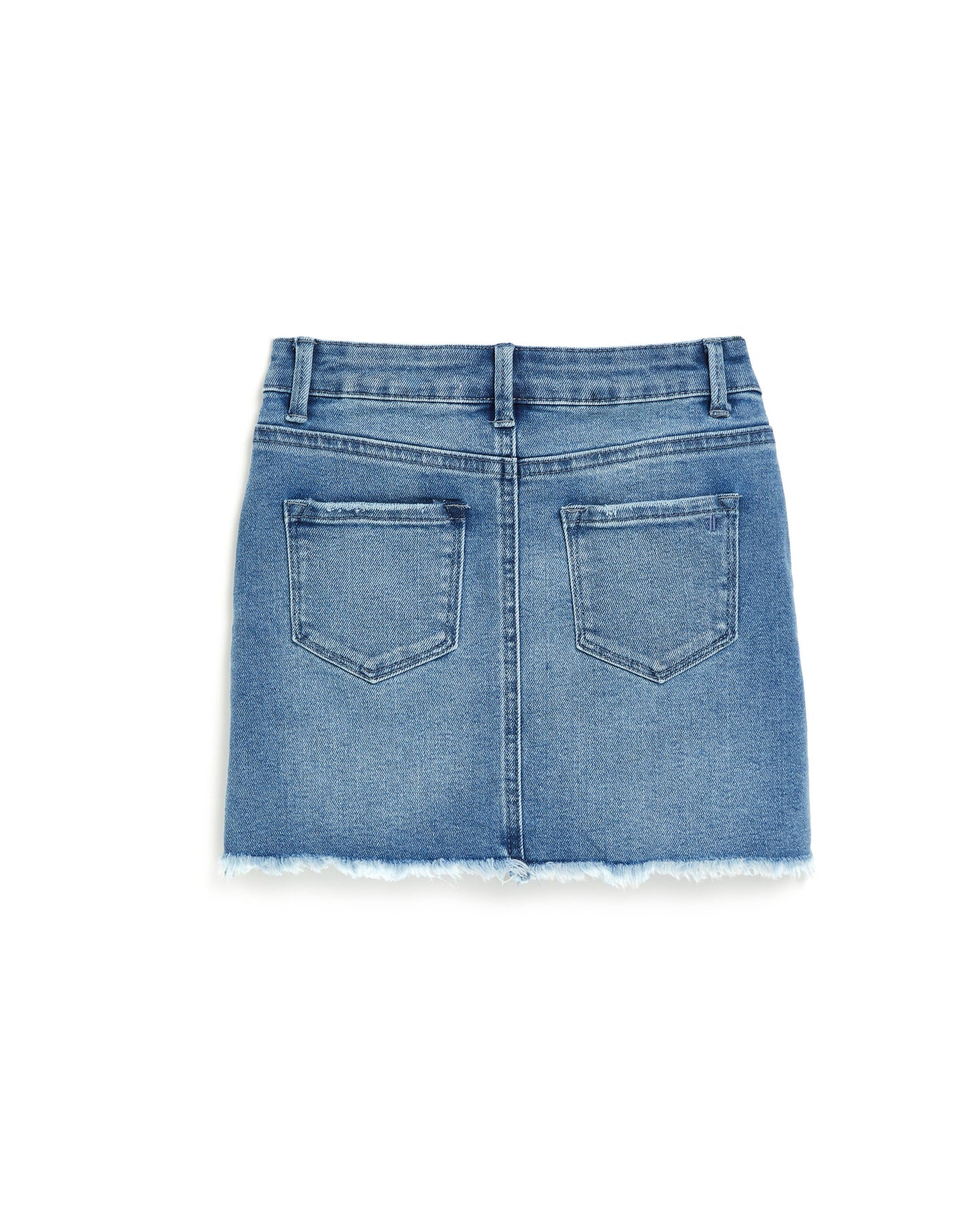 GIRLS-LISA-MINI FRAY HEM SKIRT/26770-D-D7GF: INDIGO / 12 / 26770-D-D7GF