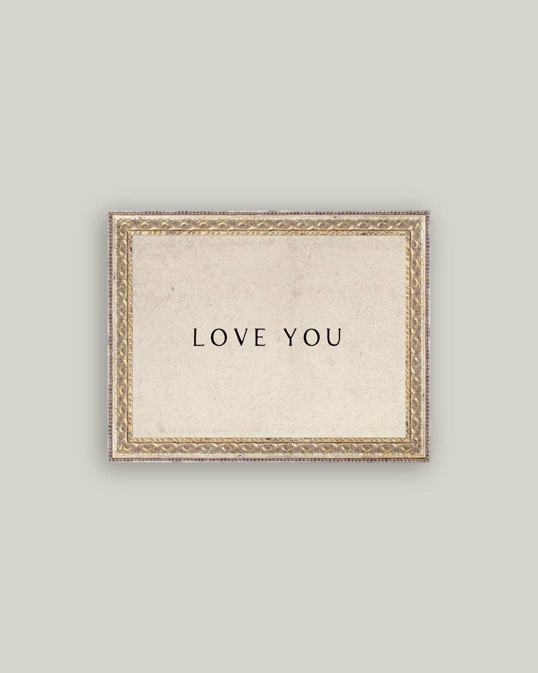 Love You Framed Antique Art: 10x8