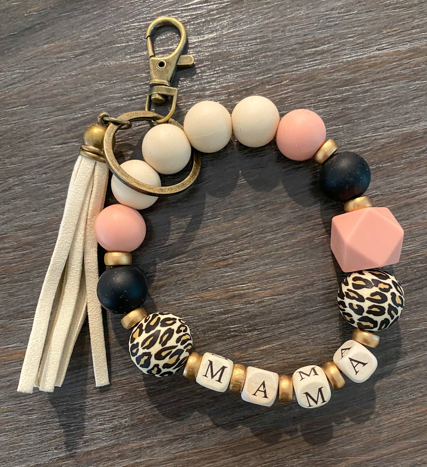 Mama or mom Wristlet Keychain: Mama