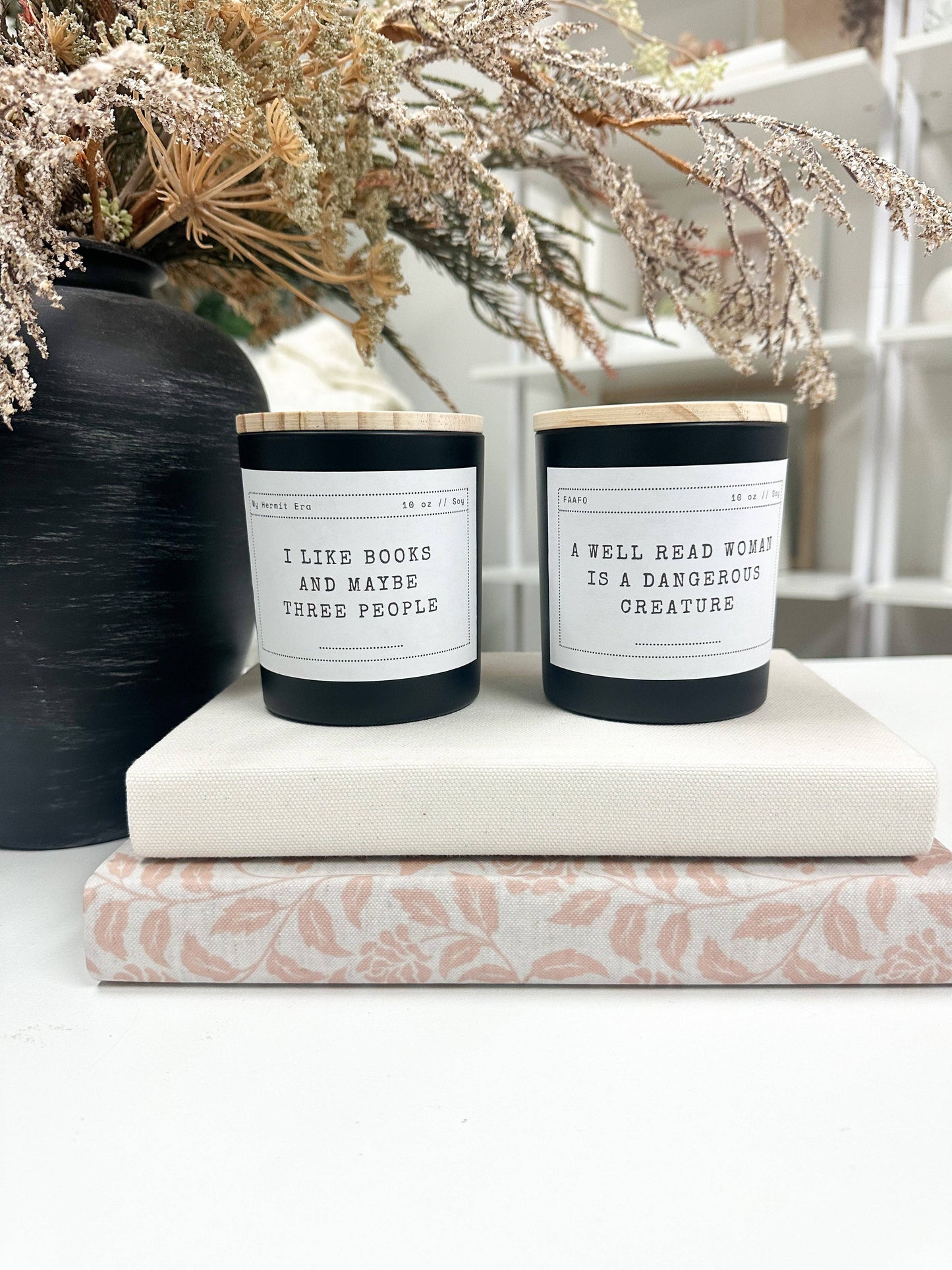 Funny Book Lover Candle: I Like Books and Maybe Three People