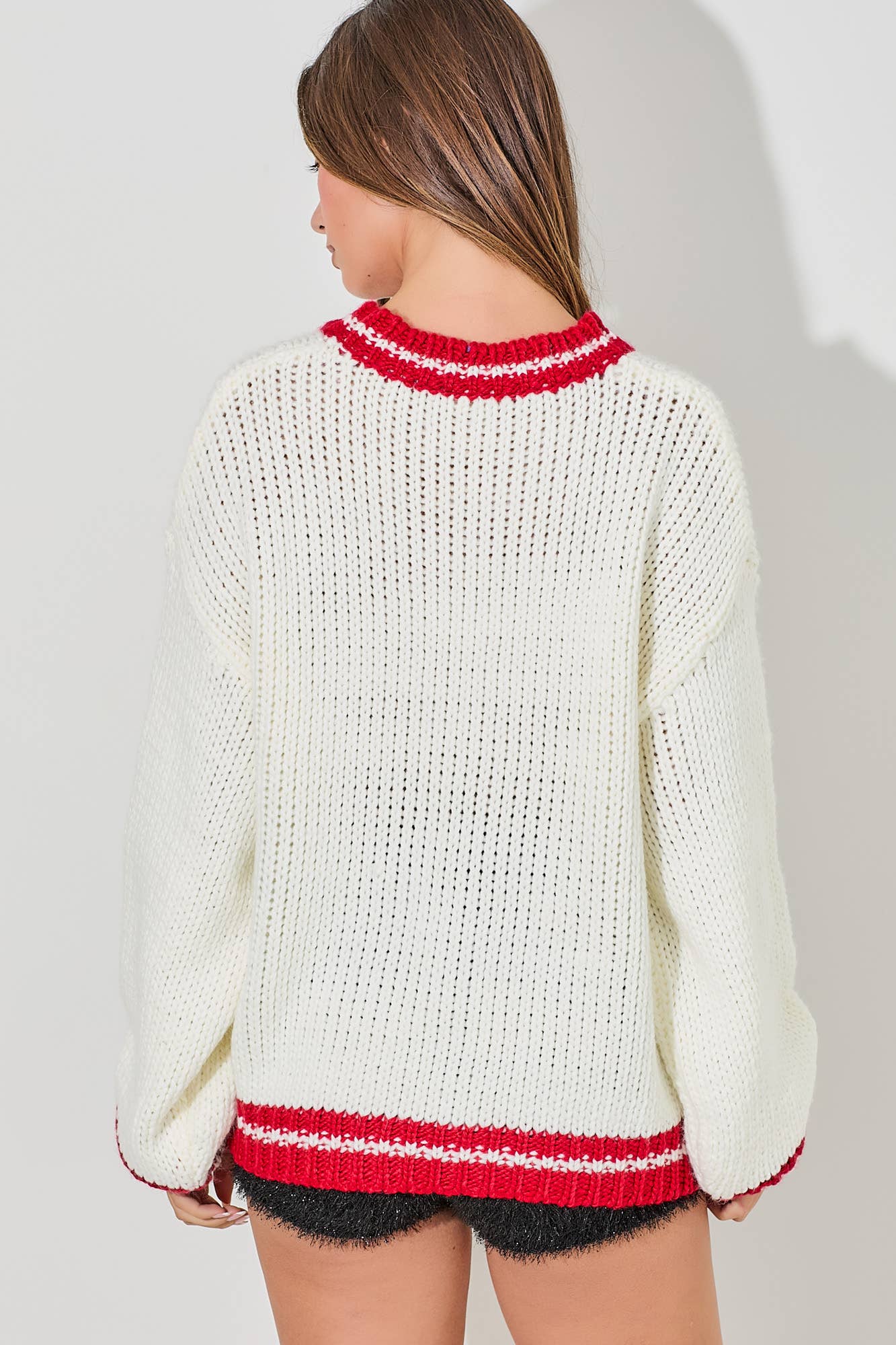 SLEIGH KNIT SWEATER: IVORY / S