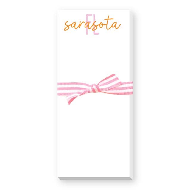 CITY AND STATE SKINNIE NOTEPAD: RED AND GRAY