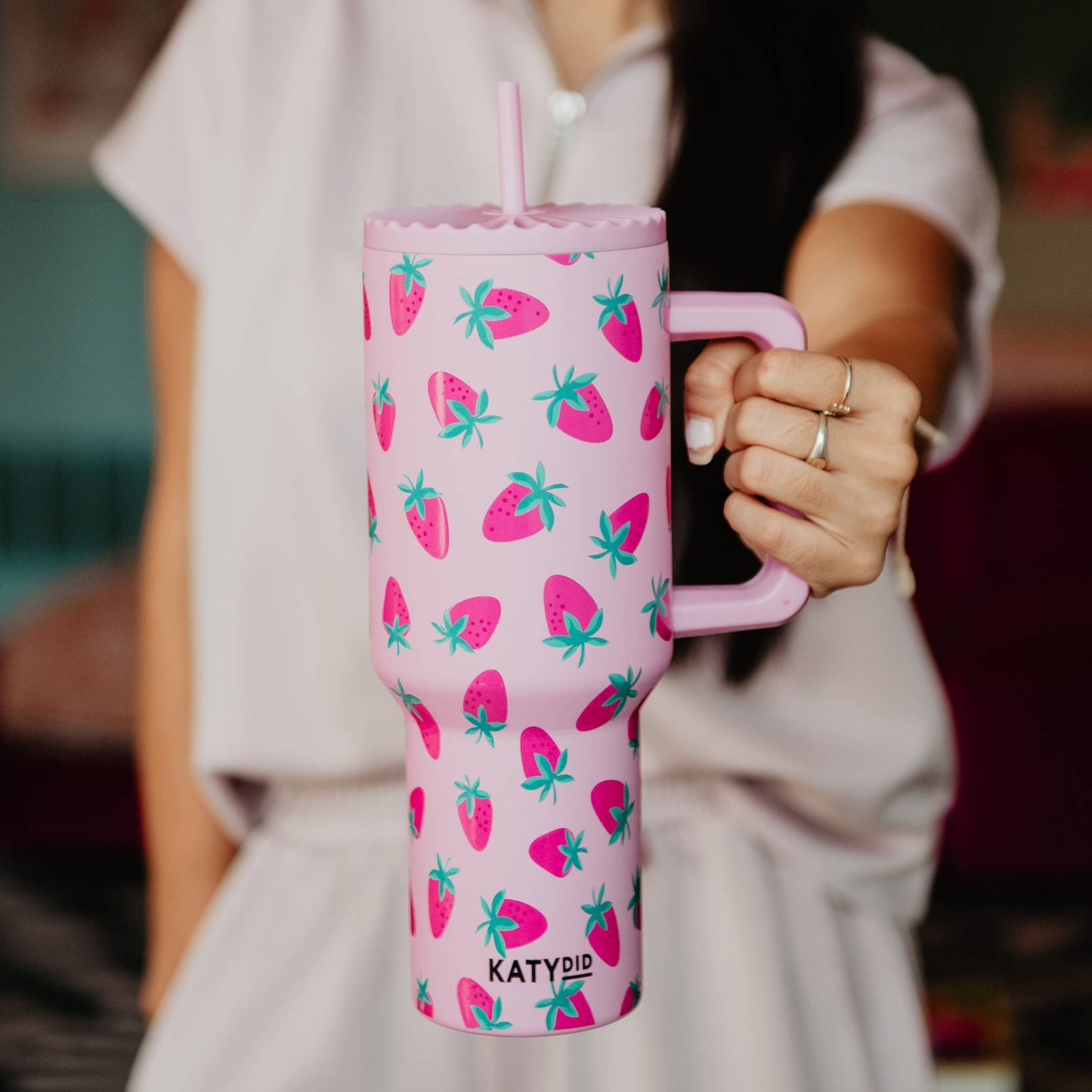 Subtle Strawberry Mother's Day Wholesale 38 Oz Tumbler: Pink