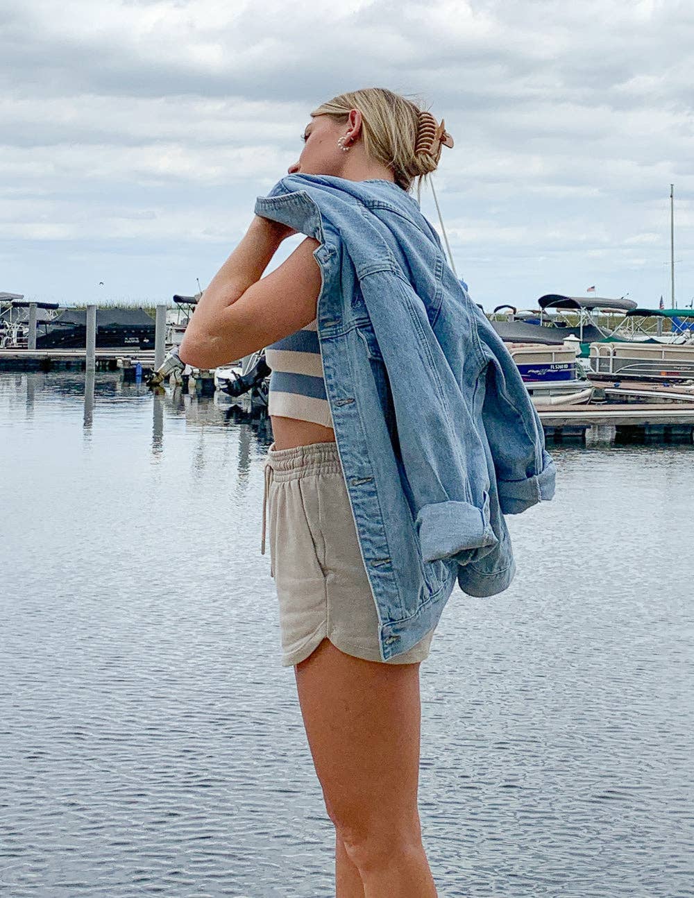 What a Friend In Jesus Denim Jacket: XS
