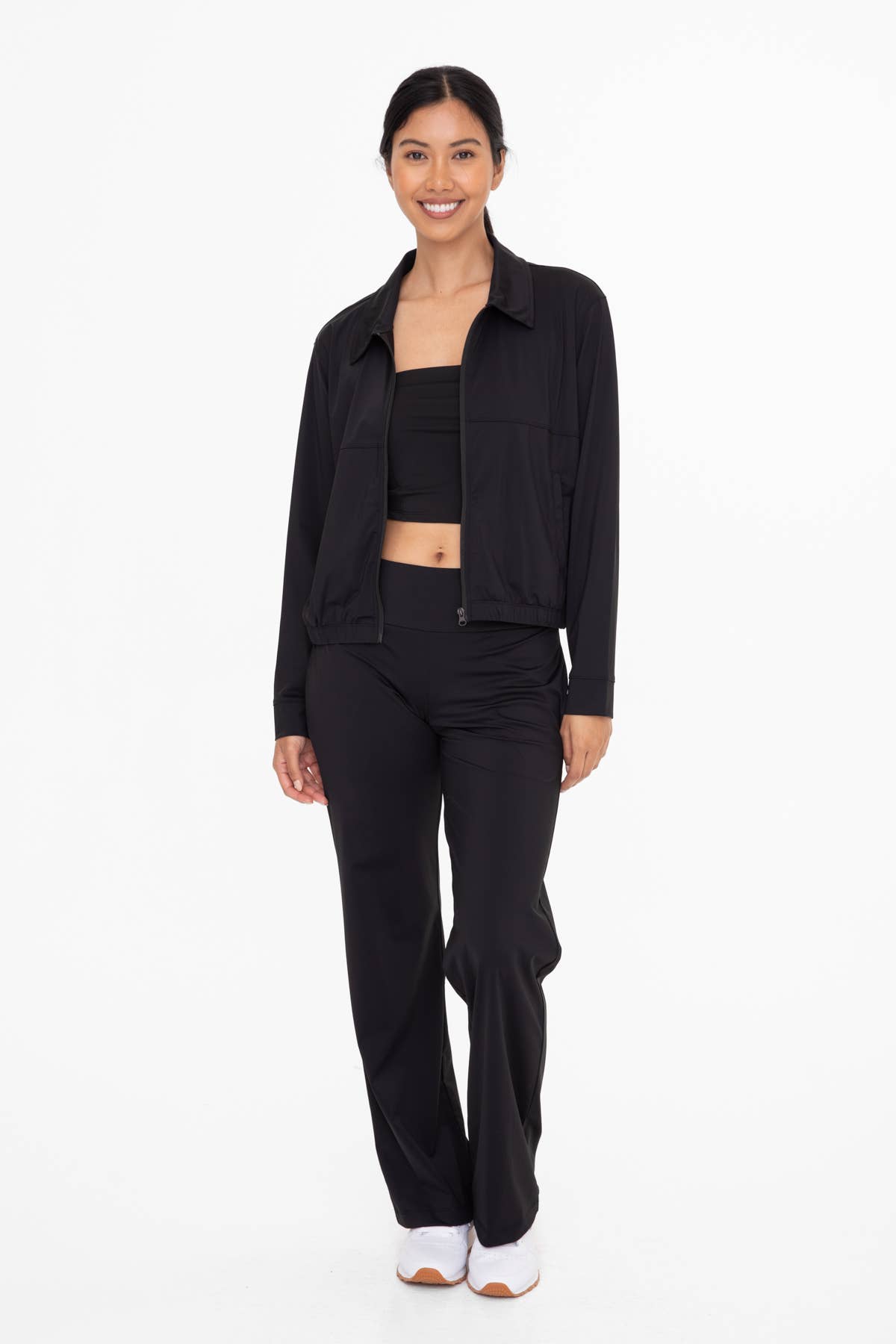 Nylon Blend Tailored Pants: BLACK / S:M:L (2:2:2)