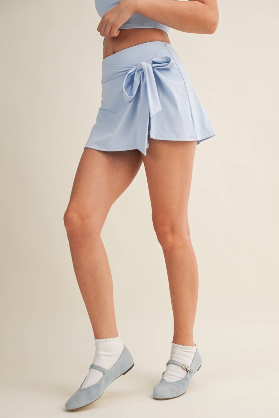 Wrap Tie Skort: Black / M