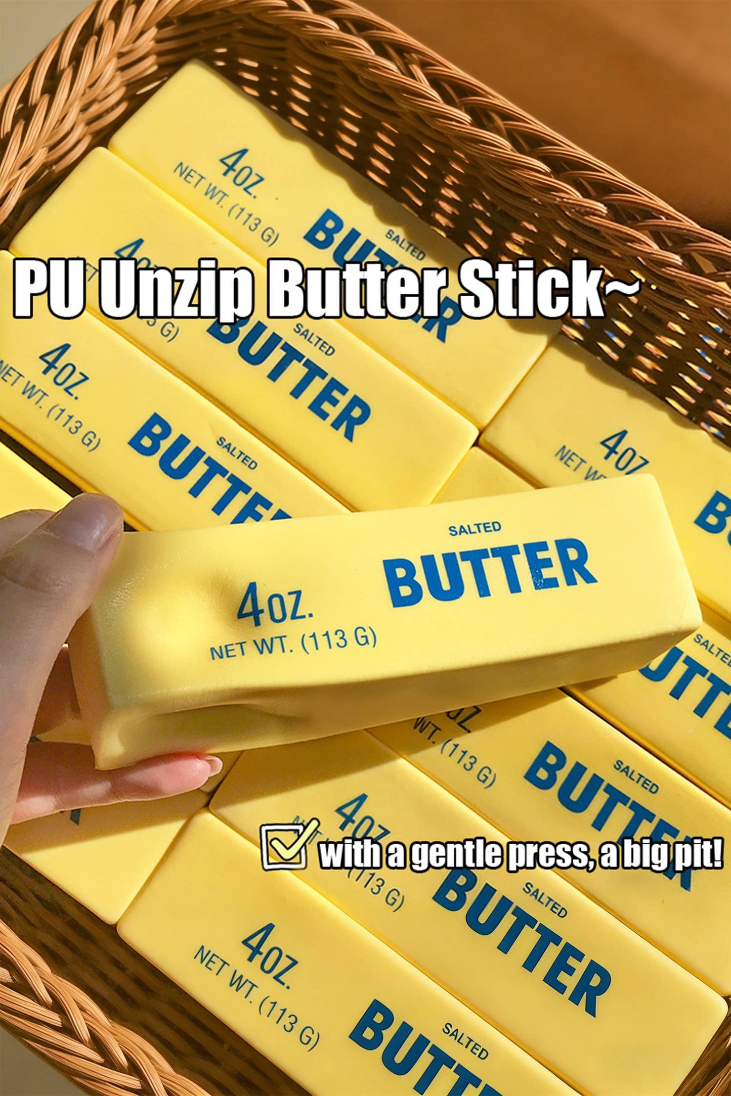1PC PU Butter Sticker Relieve Pressure Toy Gifts: ONE SIZE