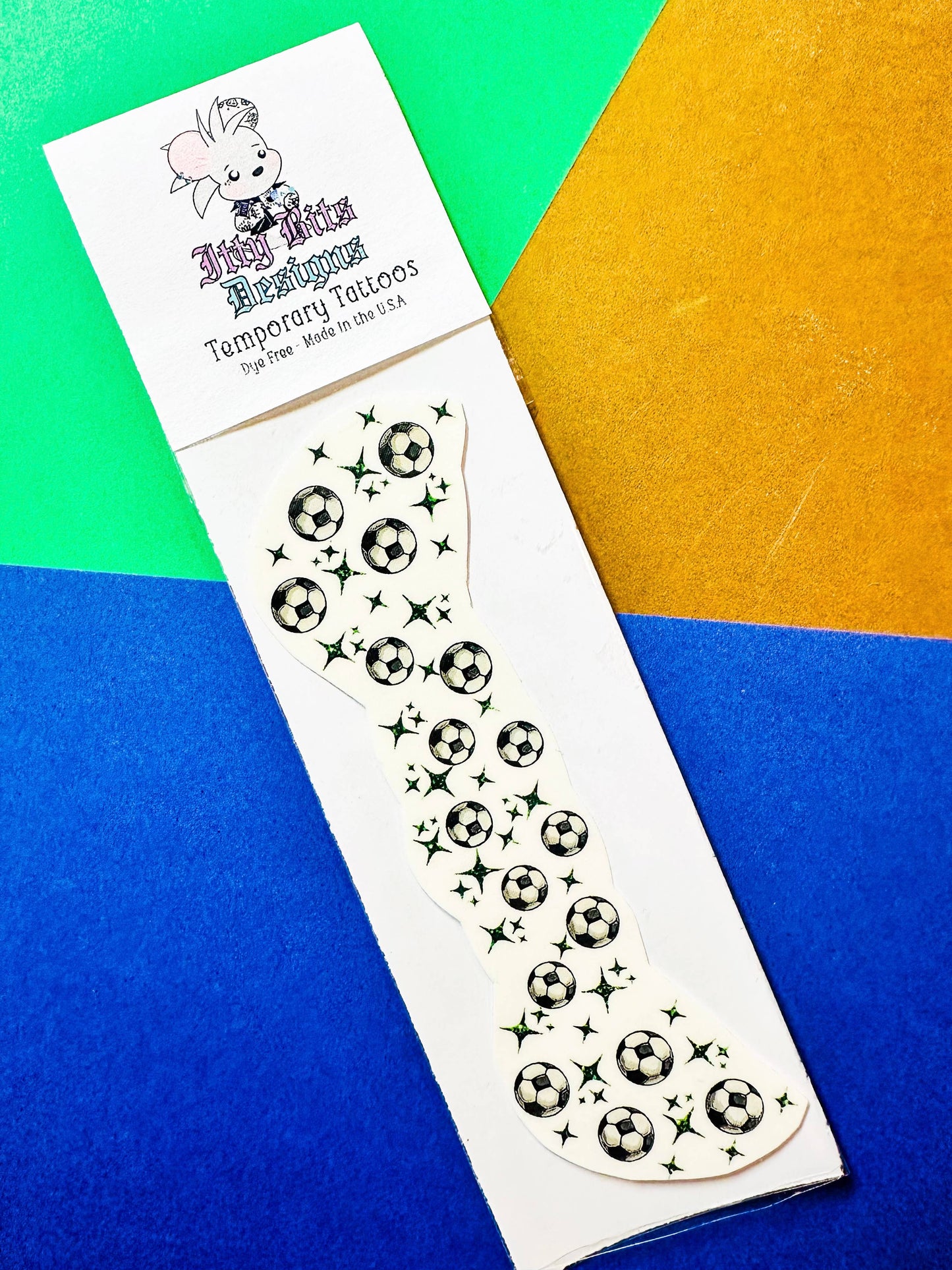 Soccer Freckle Temporary Tattoos : Large
