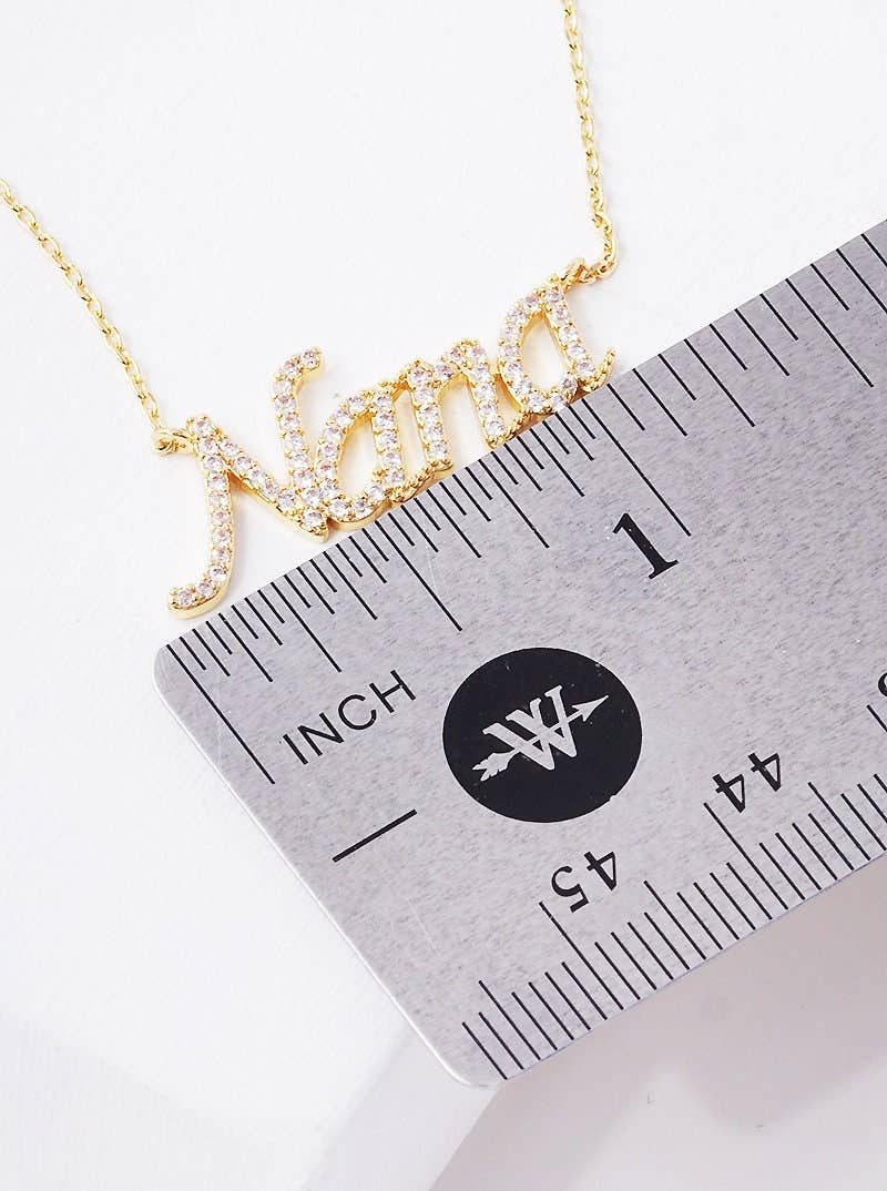 Gold Cubic Nana Necklace: Silver