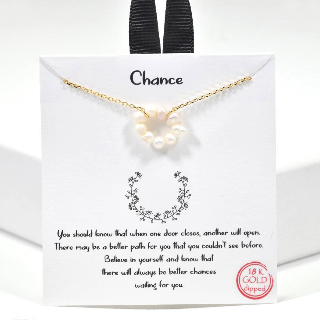 Chance freshwater pearl bead necklace: Gold / ONE SIZE