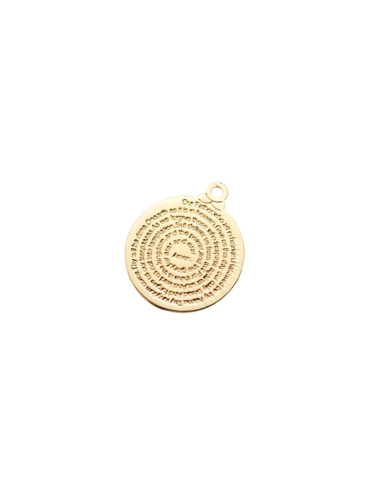 Gold Lord's Prayer Charm