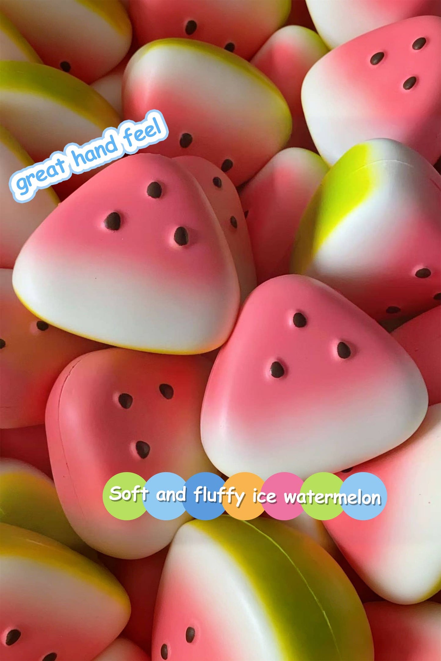LDC Cute Watermelon Soft Ice Skin Slow Rising Squishy Toy: Coral / One Size