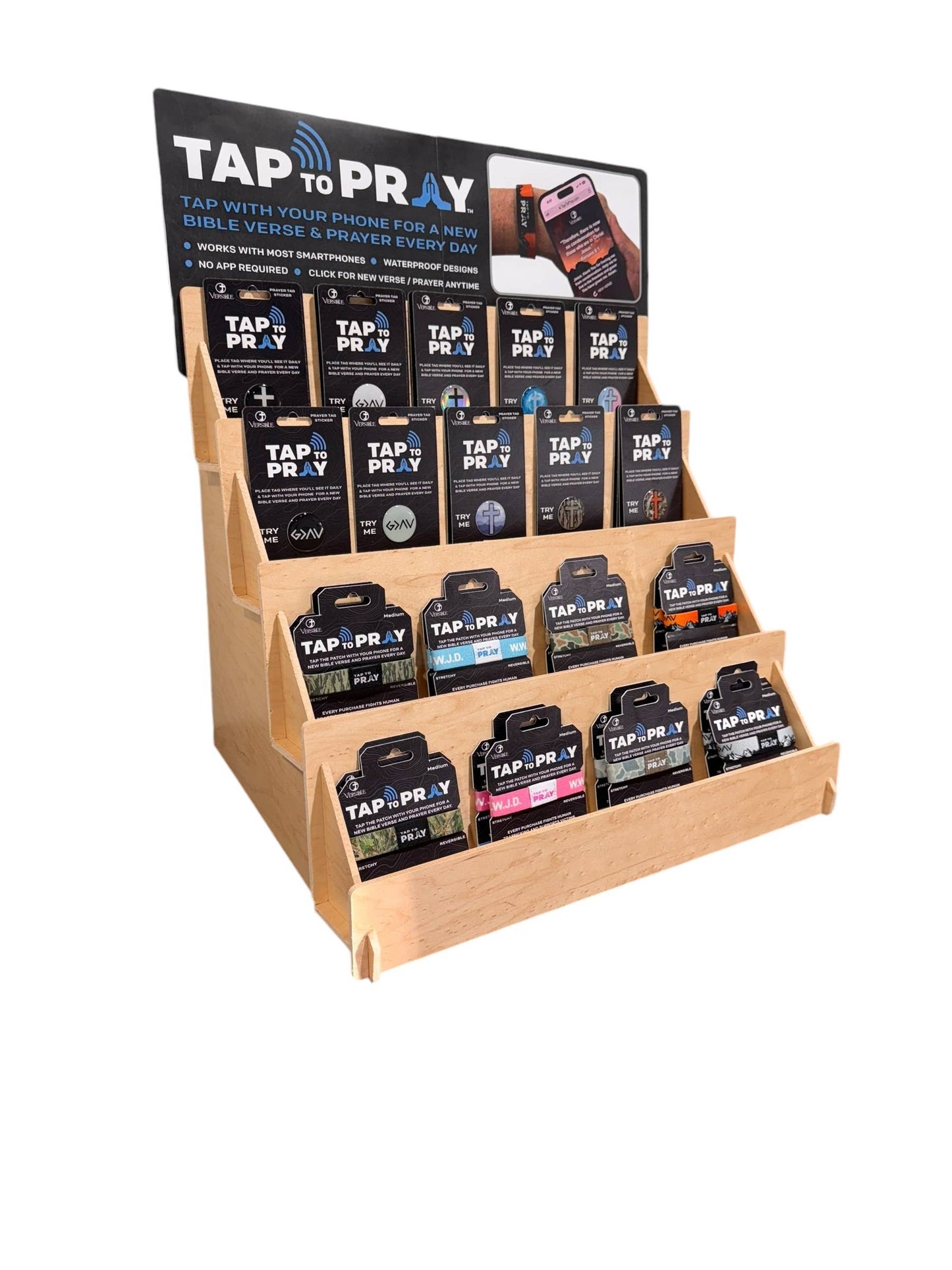 Tap To Pray™ Wristbands - Jesus Is Lord: Medium / Jesus is Lord / Powered by Faith