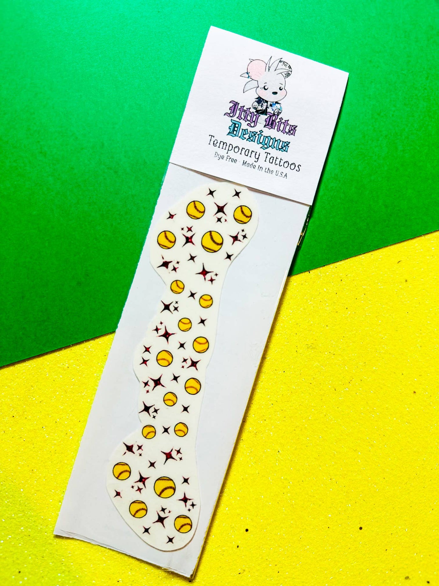 Softball Freckle Temporary Tattoos: Large