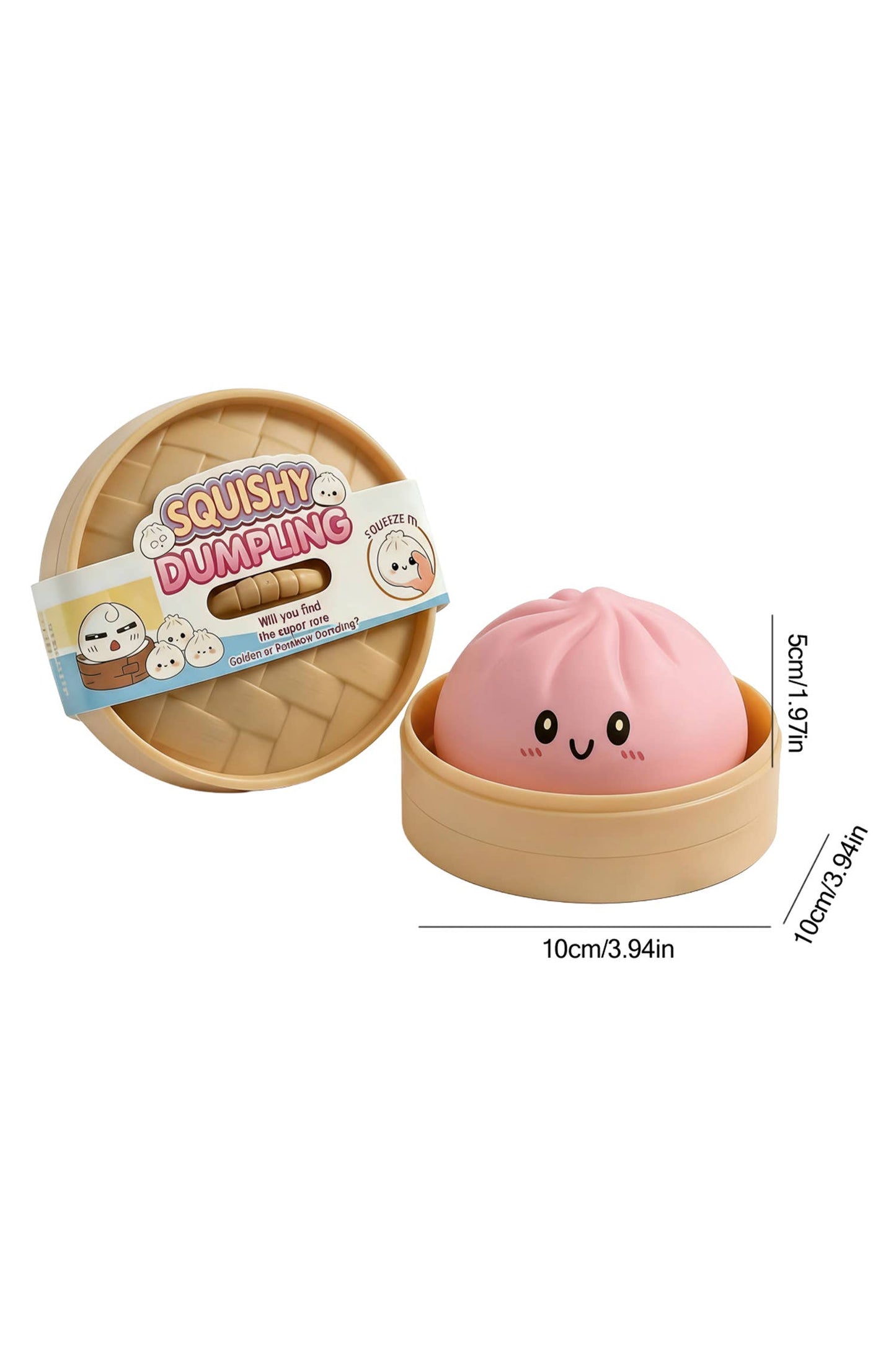 Cute Dumpling Squishy Stress Relief Squeeze Toy: Gold / ONE SIZE