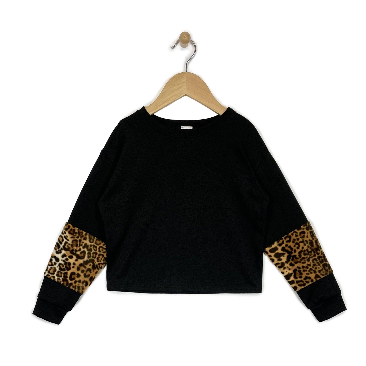 KIDS CHEETAH COLORBLOCK SWEATER KT1669 (7-14): 7/8