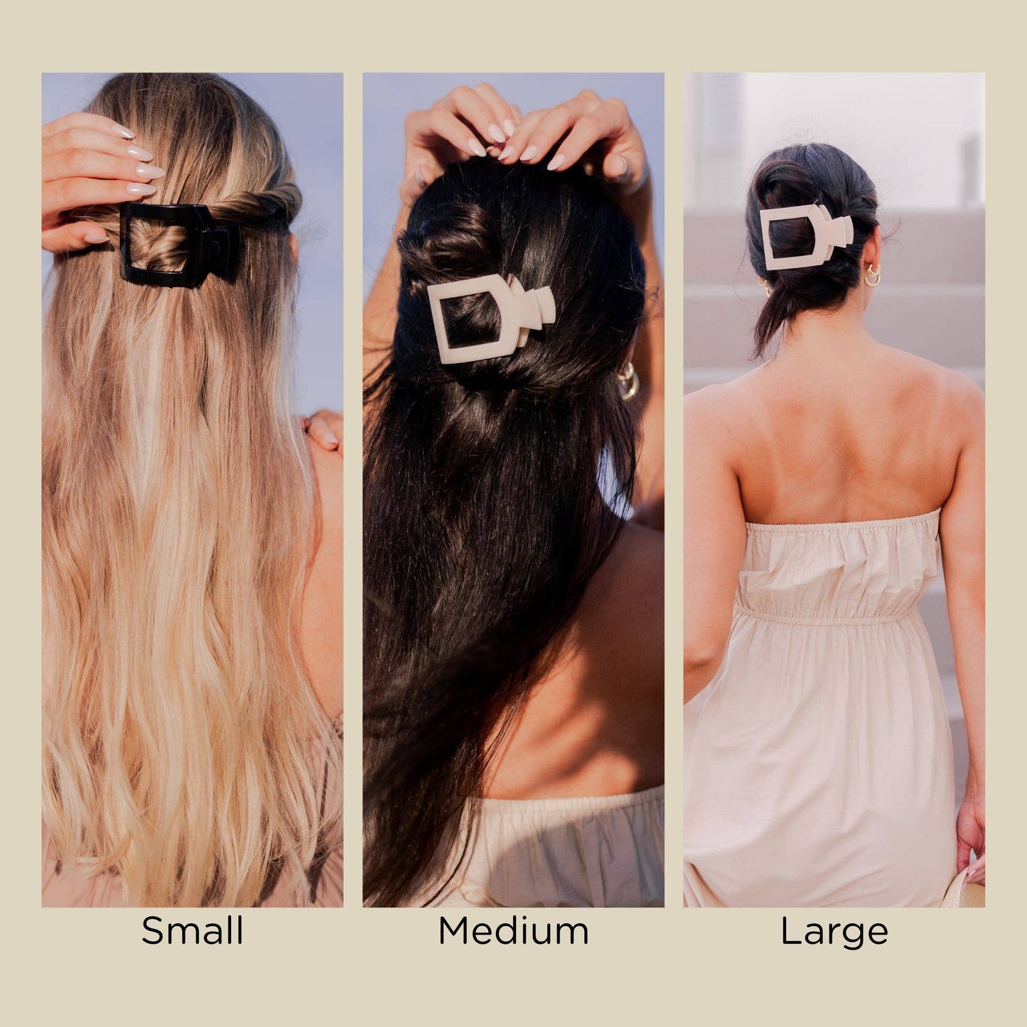 Flat Square Hair Clip | Large | Tropical Punch
