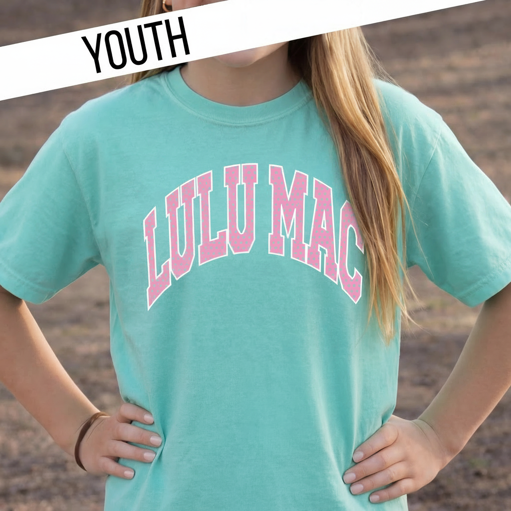 KD-PD-1001 Dot Chalky Mint Youth Comfort Colors Tee: Chalky Mint / Large
