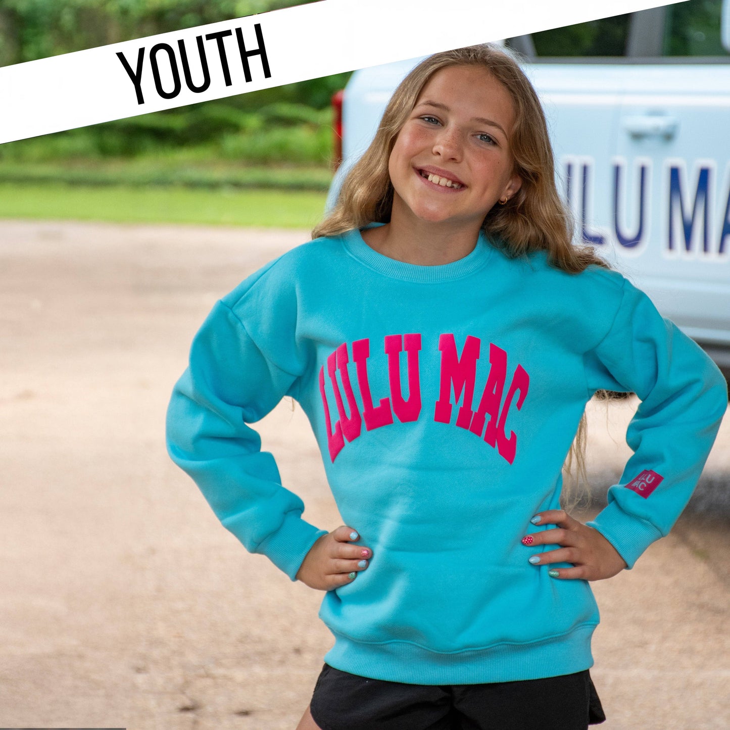 KD-SW-1007 BLUE/HOT PINK PUFF: BLUE/HOT PINK / Youth Small