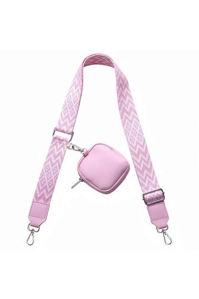 Crossbody Adjustable Purse Lanyard ZK2264: Black / One Size