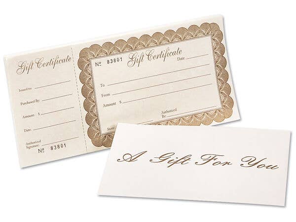 Store Gift Certificates: Black & White / 100 Pack