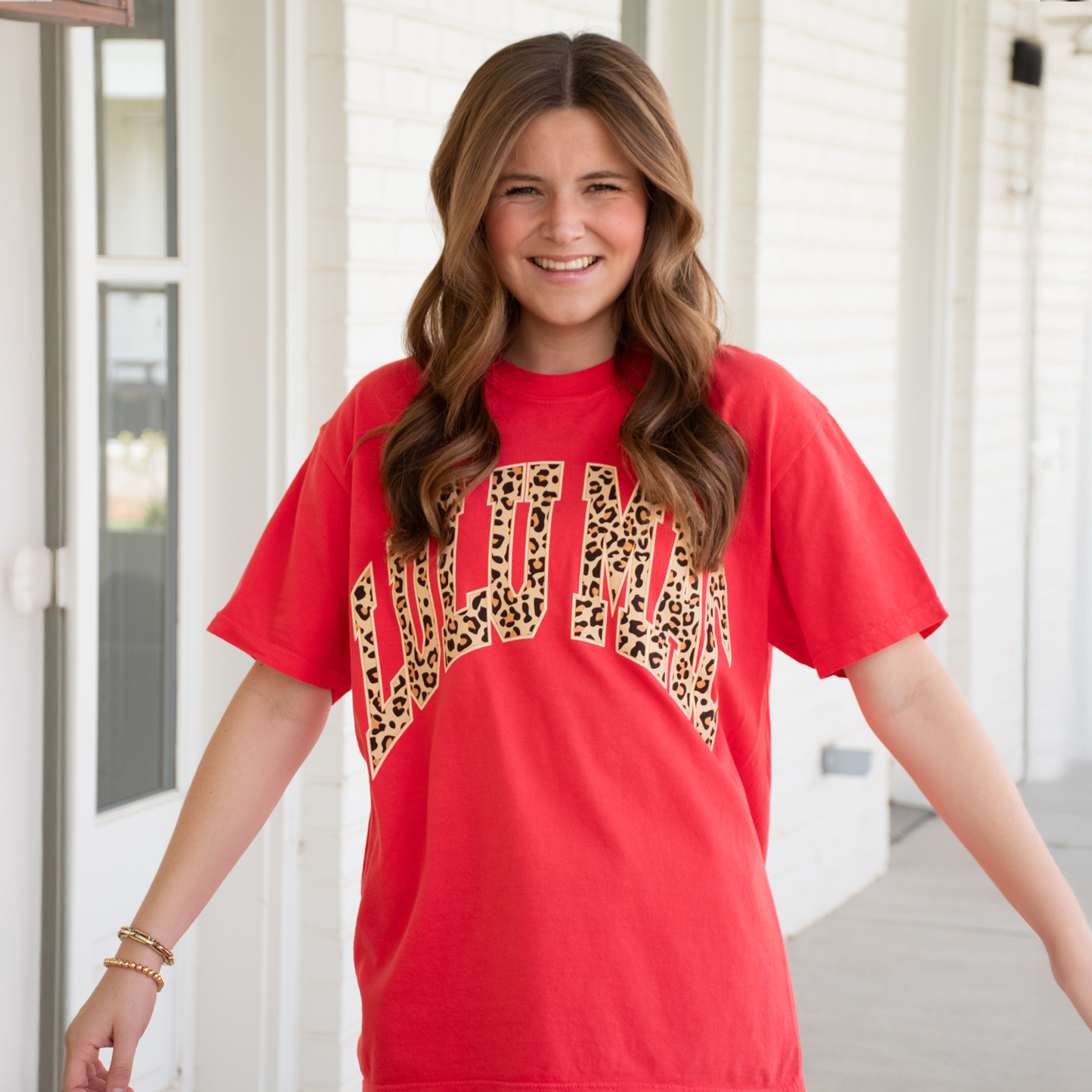 LM-LP-1000 Leopard Adult Paprika Comfort Colors Tee: Paprika / Large