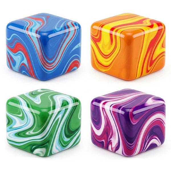 Sugah-Mals Marble Squares Sugar Cube Stress Ball Squishy Fidget Toy (1pc) Color Ships Assorted