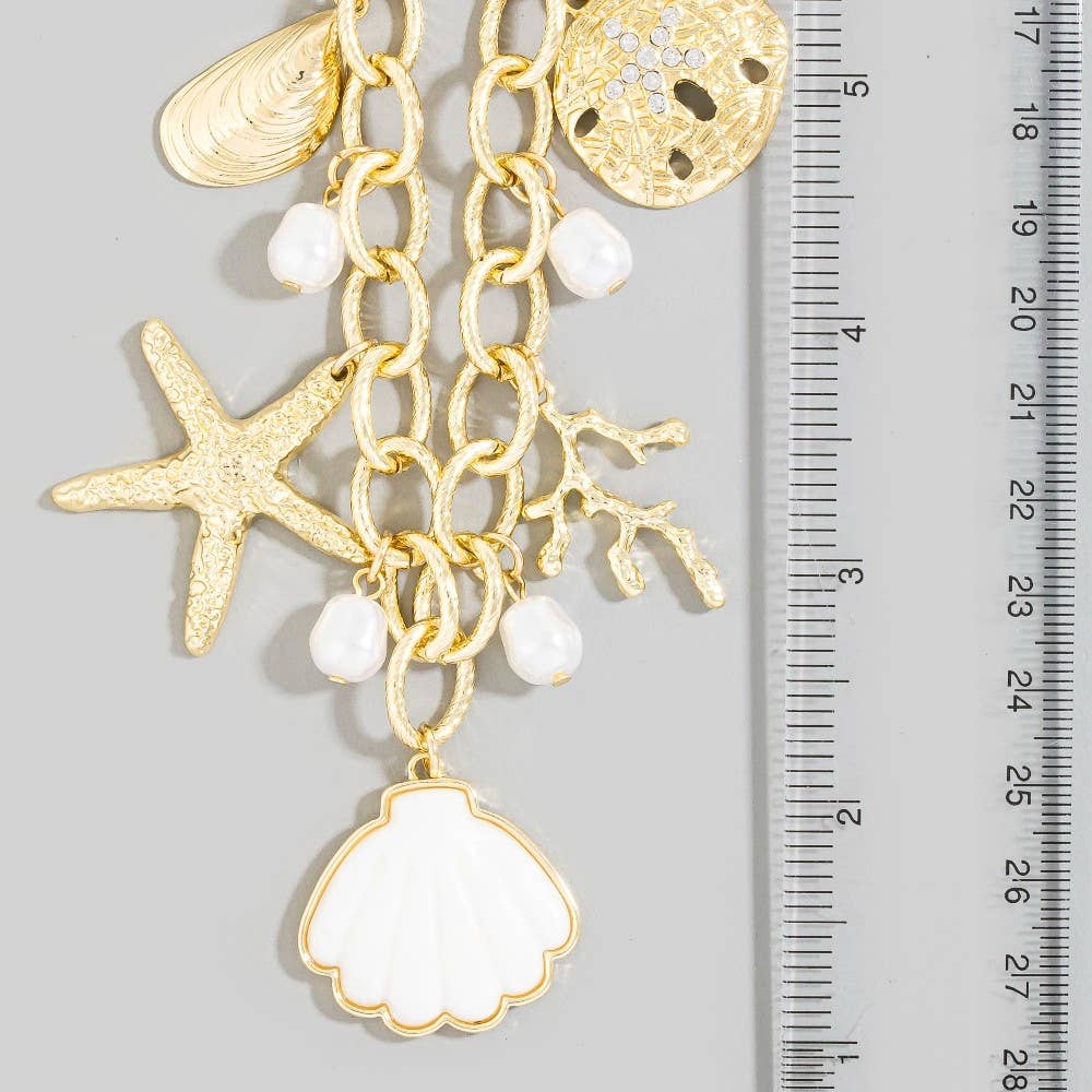 Assorted Sealife Charms Chain Necklace: G