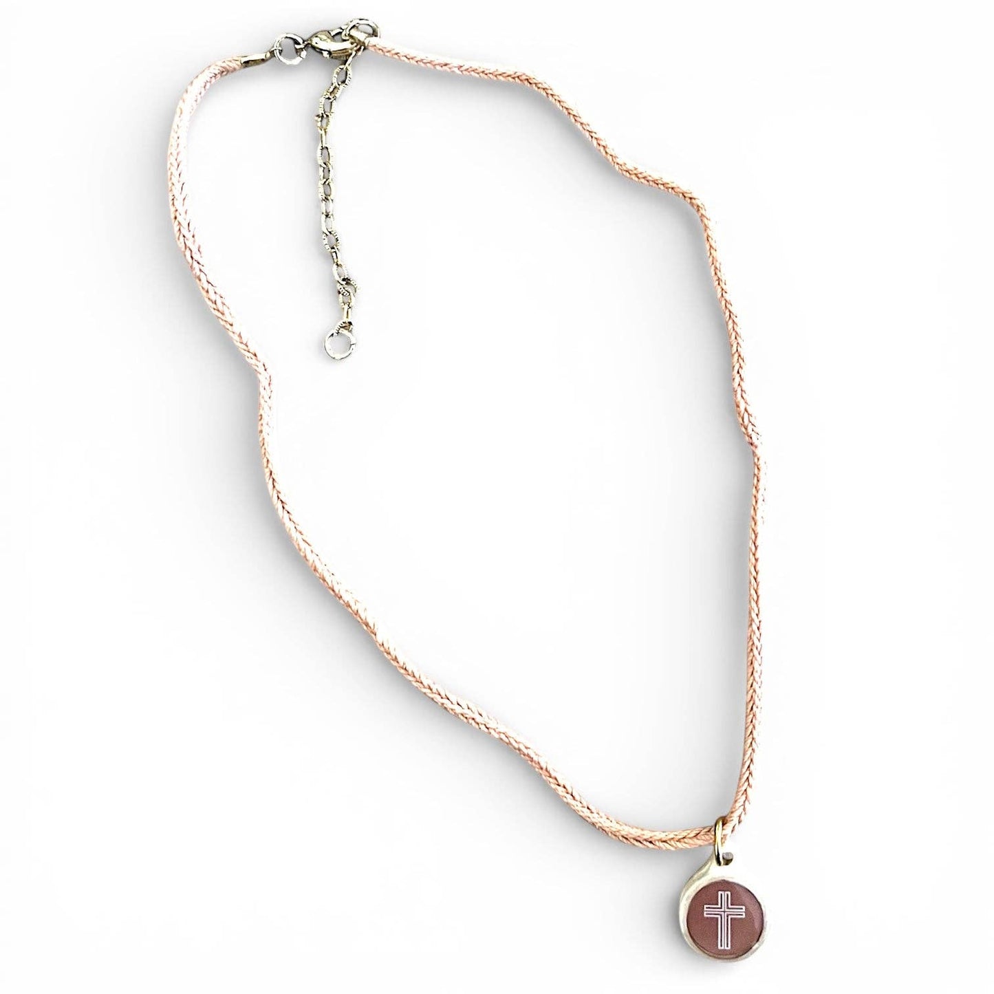 Tap To Pray® Survivor Series Necklace: Silver + Cross