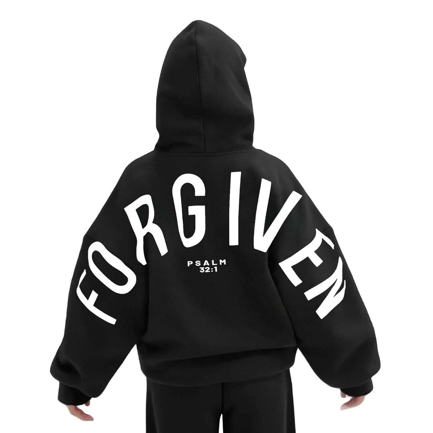 FORGIVEN Printed Oversized Hooded Sweatshirt: WineRed / S