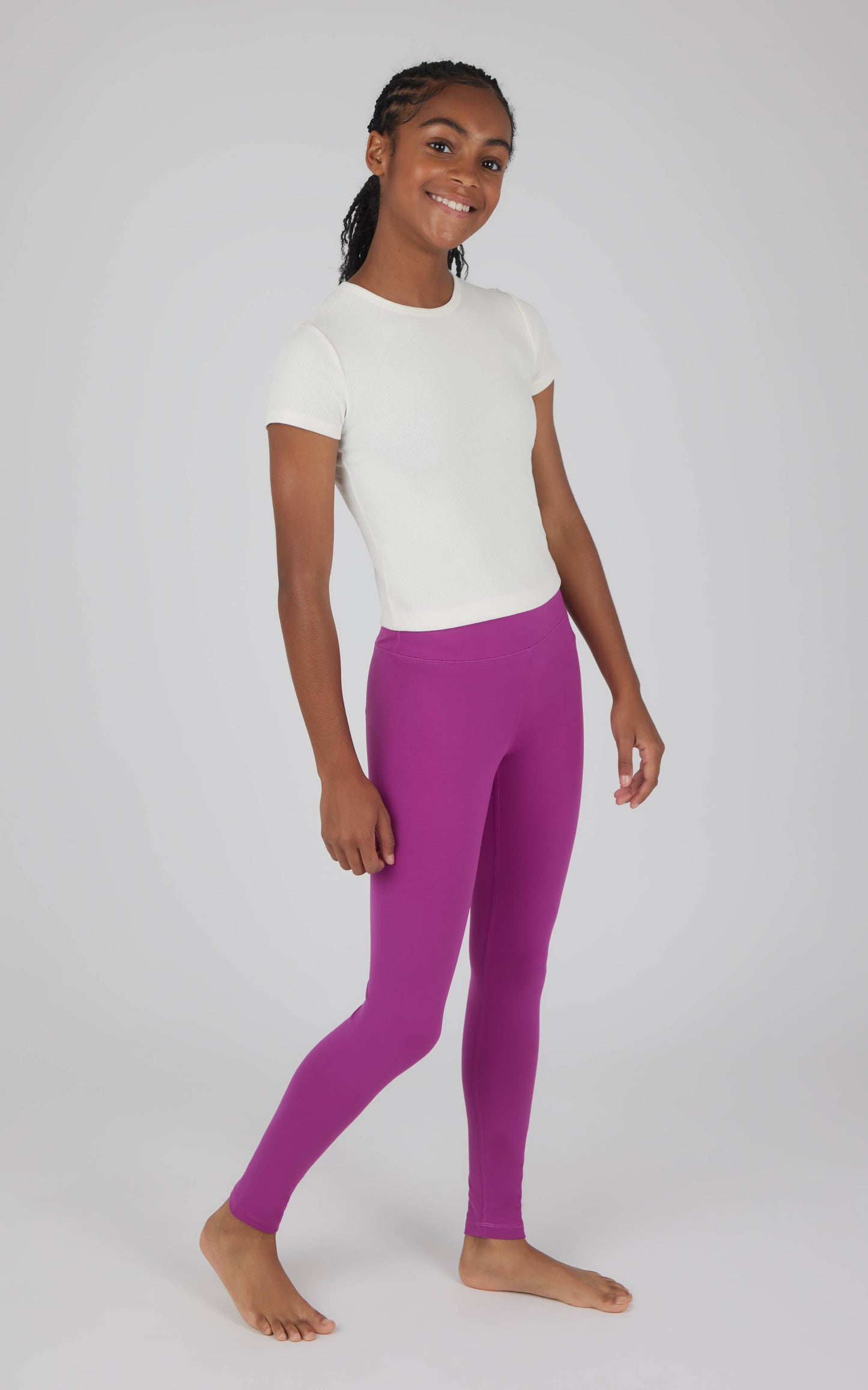 Girls Criss Cross and Everyday Leggings - 2 PACK: PAISLEY PURPLE/BLACK