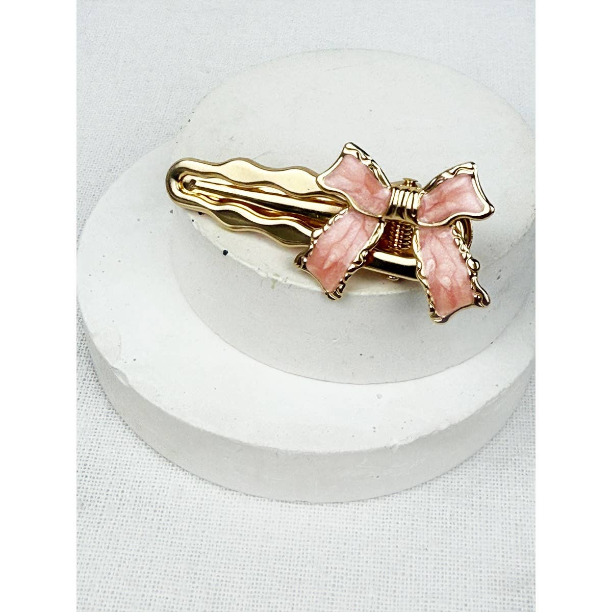 Knotted Bow Alligator Hair Clip: MIX COLOR / ONE(12)