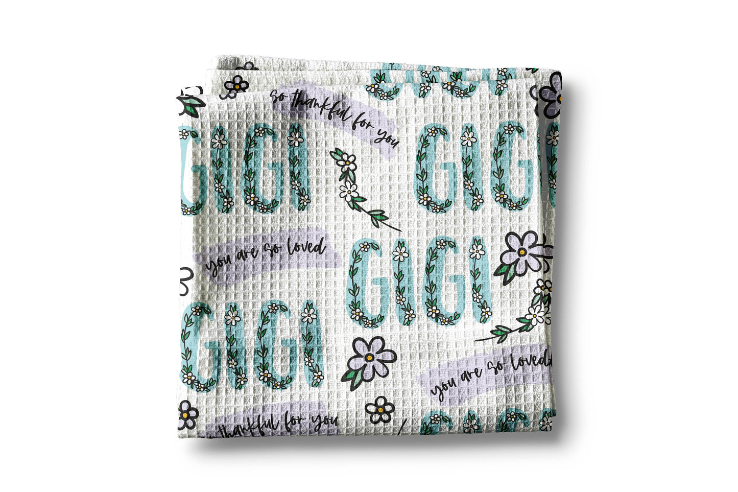 Mother's Day Grandmother Gift for Mom Kitchen Towel Waffle