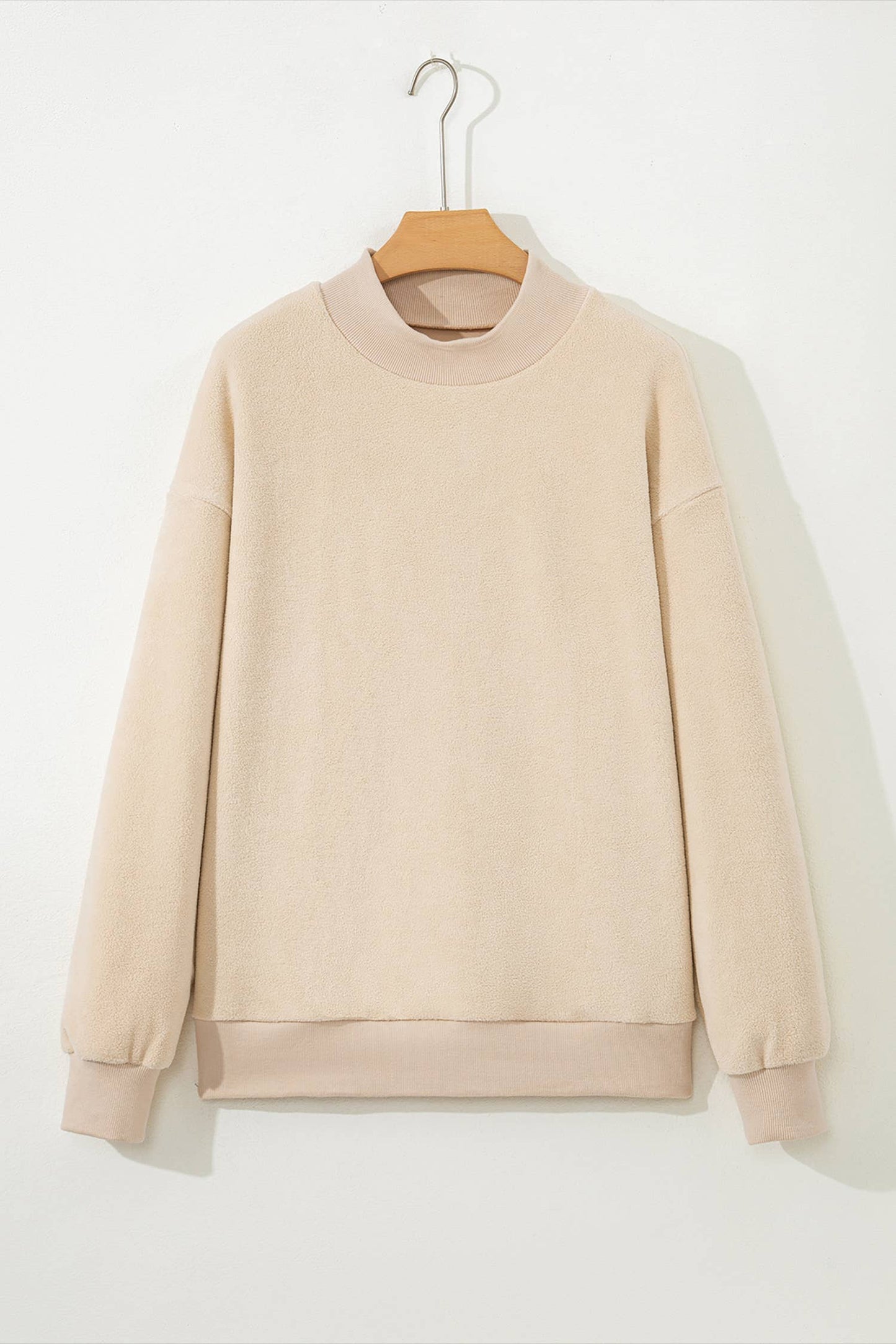66Love Solid Oversize Reversible Mock Neck Sweatshirt (S-XL): Purple / Missy / S