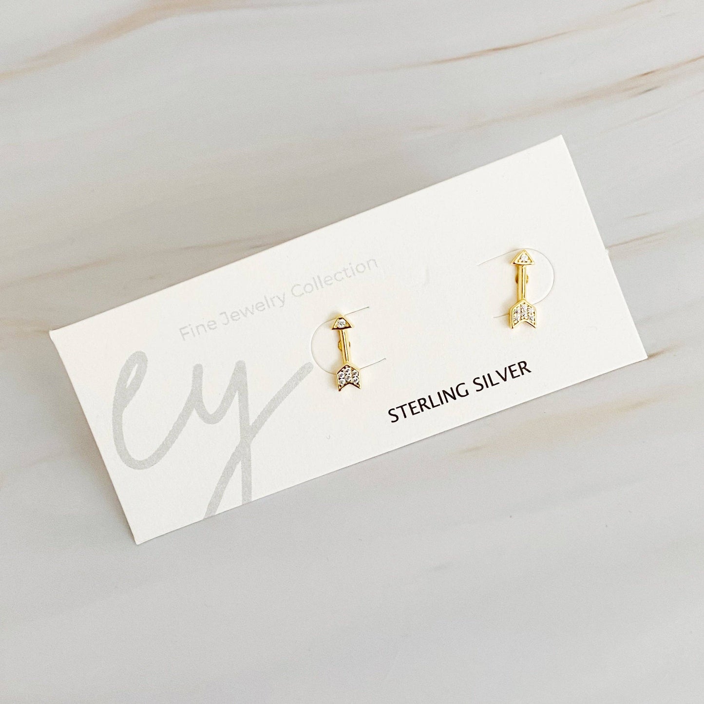 Mini Sparkle Mini Stud Sterling Silver Earrings: Infinity