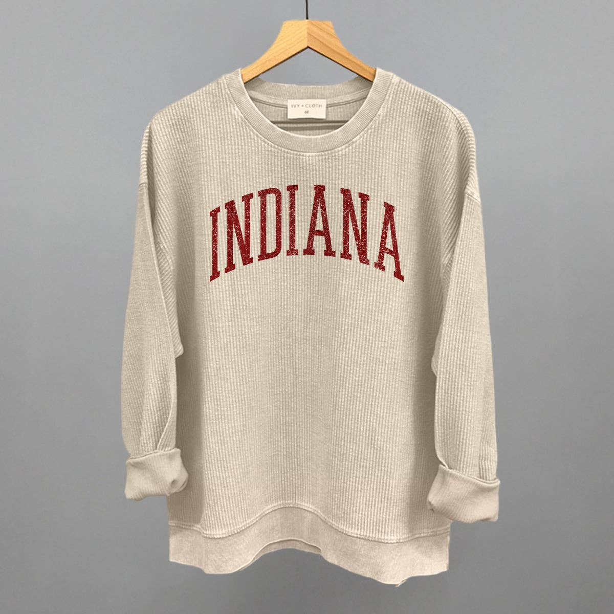 Indiana Arch: White / XL / Oversized Corded Crew
