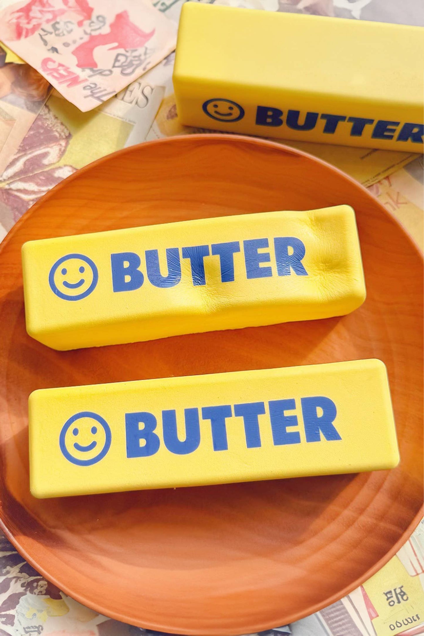 LAS Butter Sticker Relieve Pressure Toy: Yellow