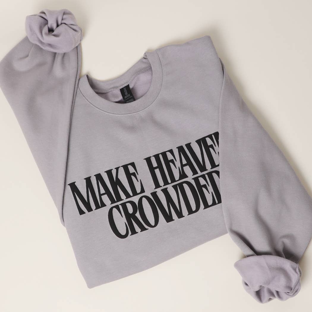 Make Heaven Crowded PUFF MIDWEIGHT Sweatshirt: BROWN SAVANA / M