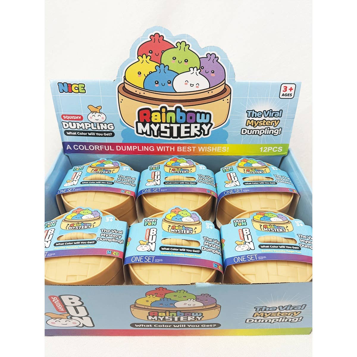 Slow Rising Mystery Dumpling Squishy with Steamer: MIX COLOR / ONE(12)