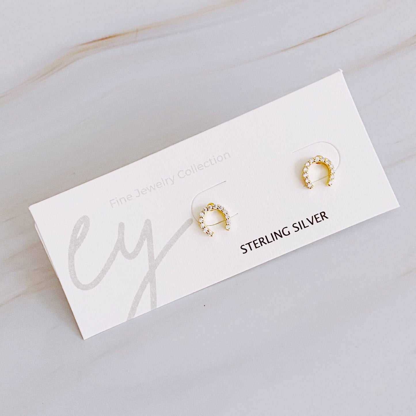 Mini Sparkle Mini Stud Sterling Silver Earrings: Infinity