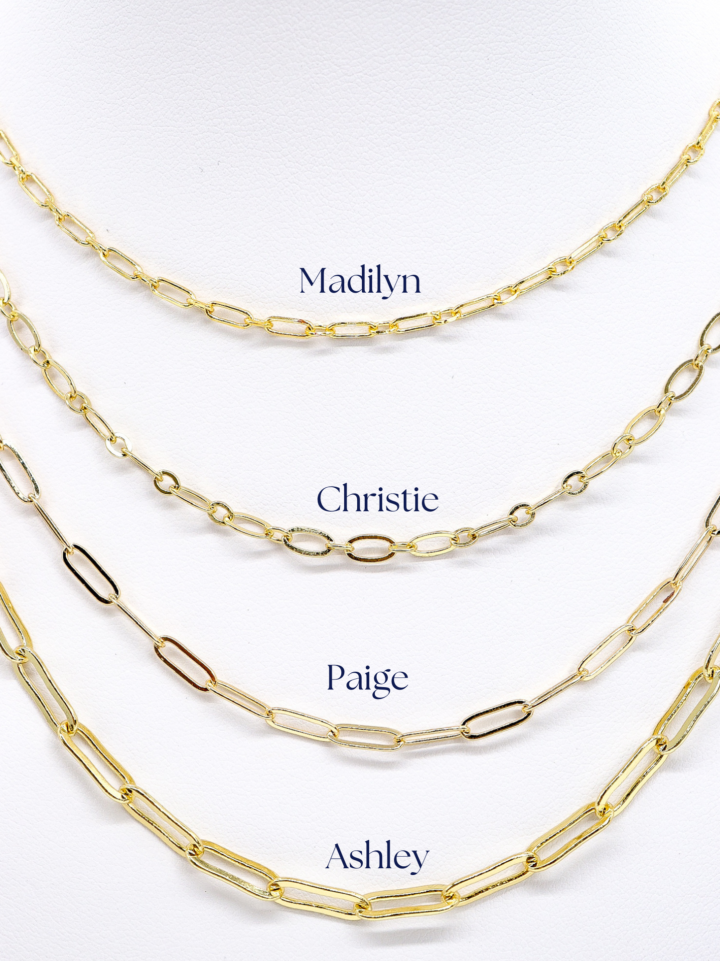 Gold Paige Necklace with Mary Carabiner
