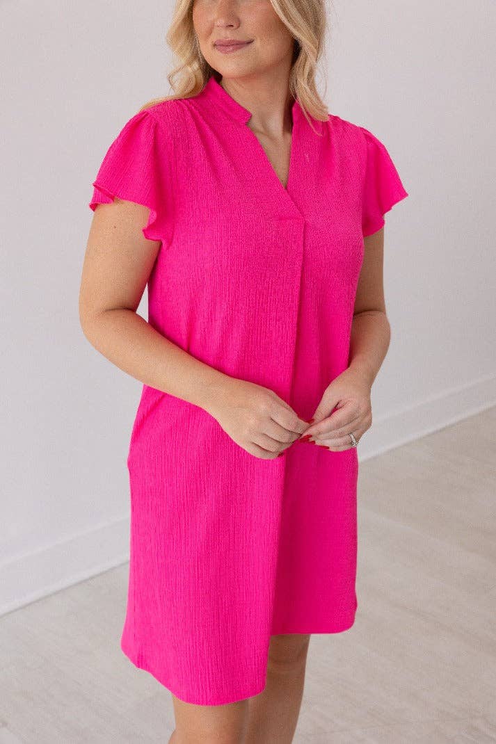 The Nicole Dress, Hot Pink: Pink / M