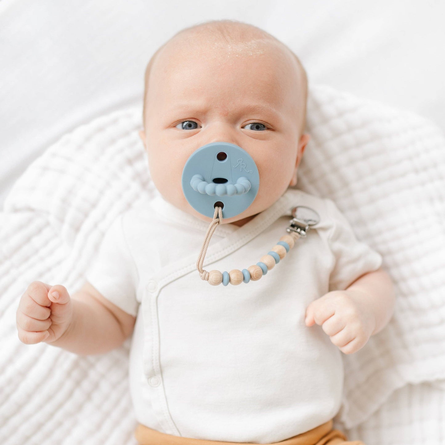 Cutie PAT Slant (0-6m) Pacifier + Teether: Malibu