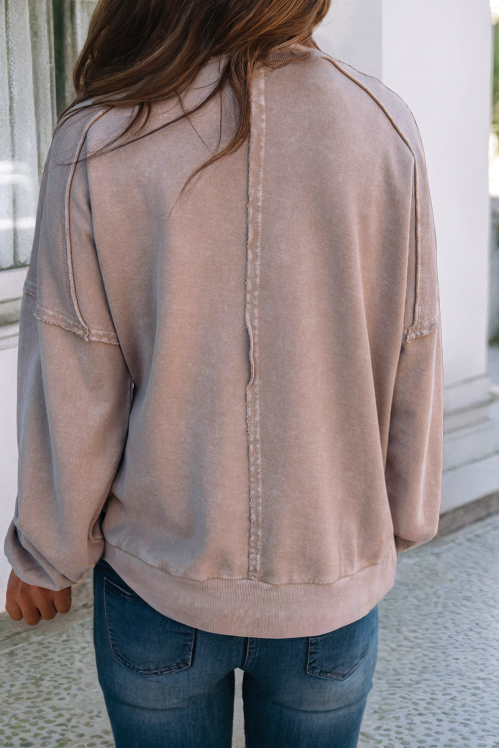 LDC Floral Peace Symbol Drop Shoulder Sweatshirt: As Shown / S