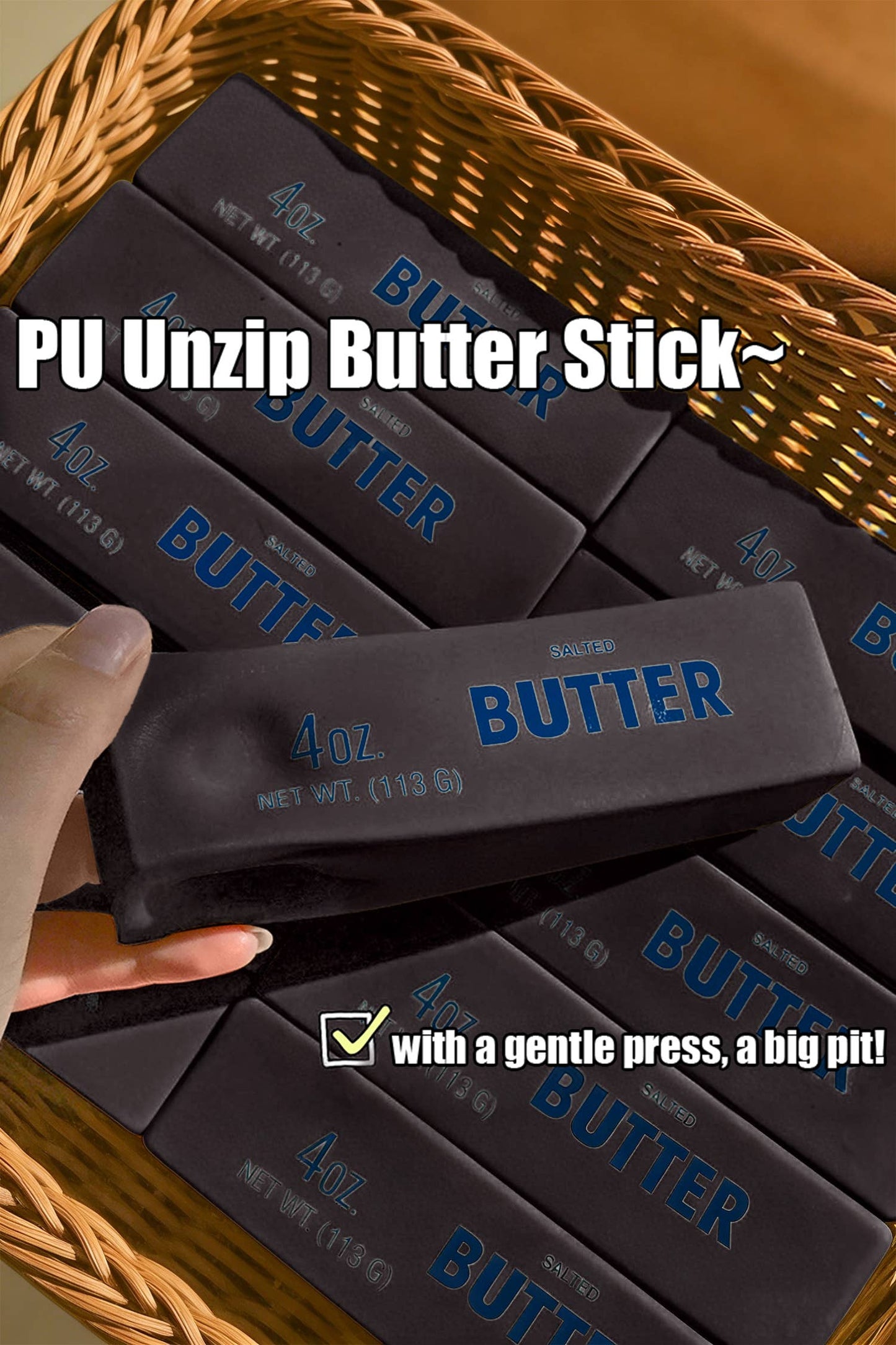 LAS Butter Sticker Relieve Pressure Toy: Yellow