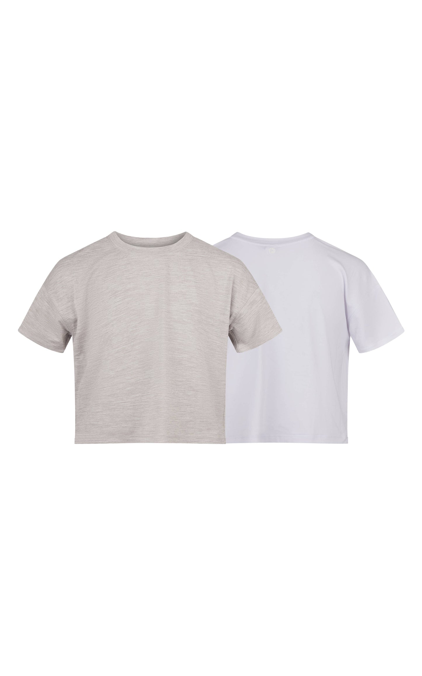 Girls - 2 Pack Super soft Deluxe Boxy Short Sleeves T-Shirts: KNOCKOUT PINK/CERAMIC