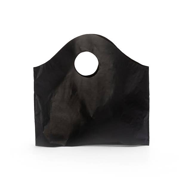 Wave Top Plastic Merchandise Bags: Blazing Pink / Medium 18x15x6"