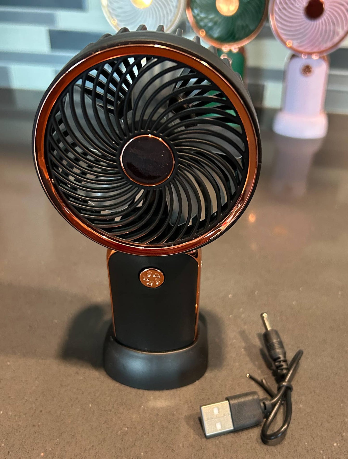 Rechargeable Handheld Fan: White